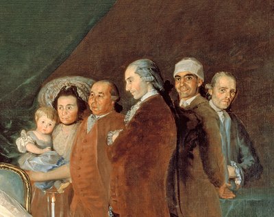 The Family of the Infante Don Luis de Borbon (detail) by Francisco de Goya
